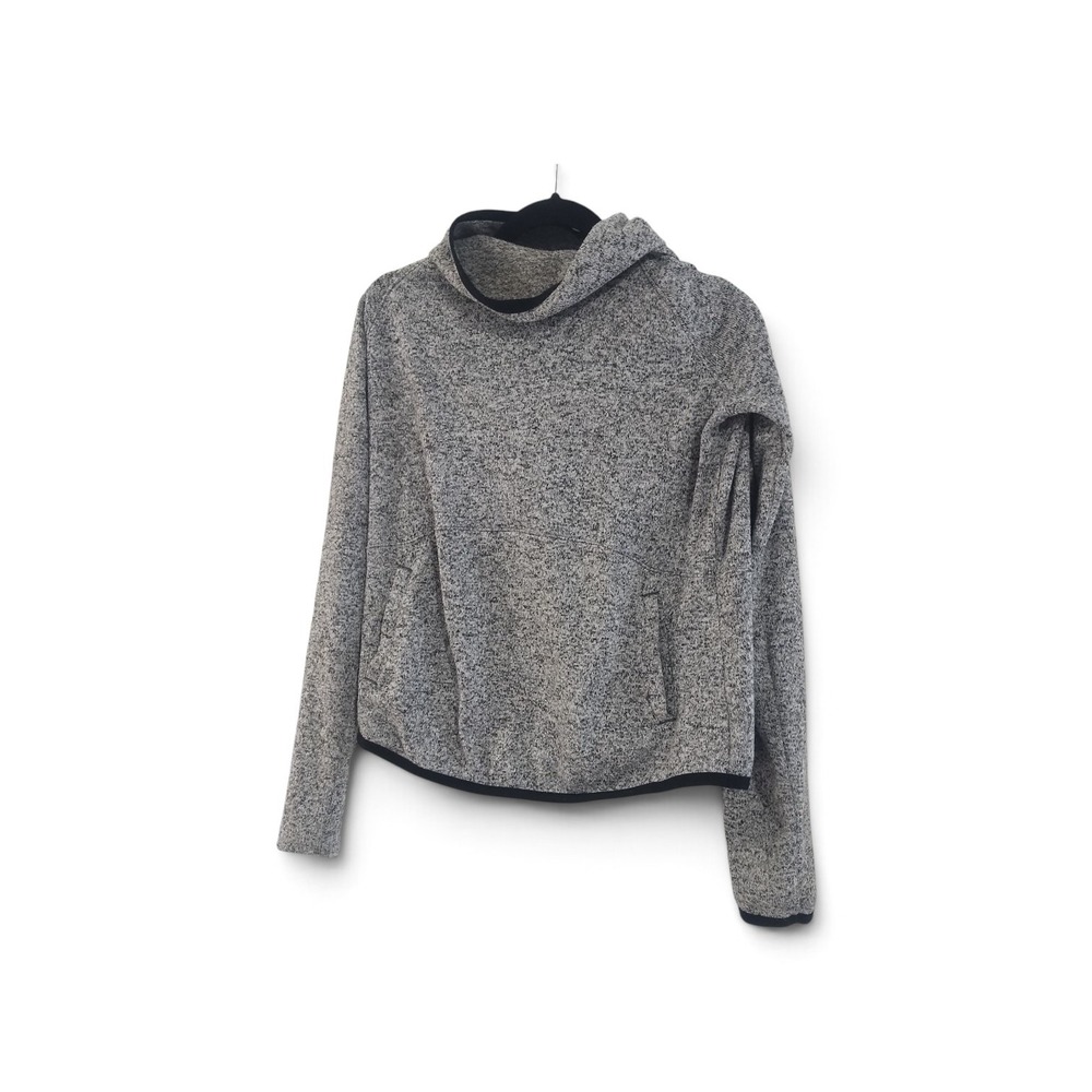 Tek Gear On-the-Go Gear Womens Gray Marl Space Dye Funnel Neck Hoodie Medium